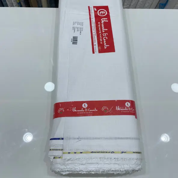 Mafatlal Zurich White khadi