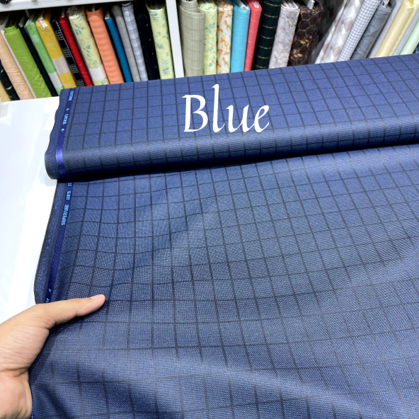 Checks Fabric Lycra Suiting