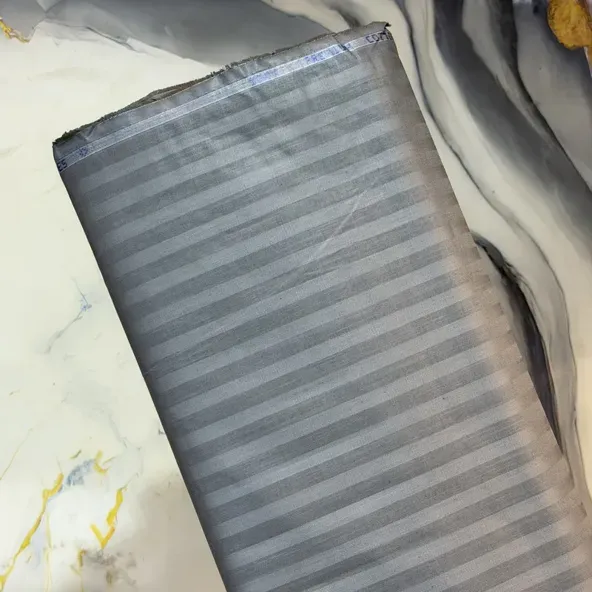 Stiff finish Khadi cotton stripes