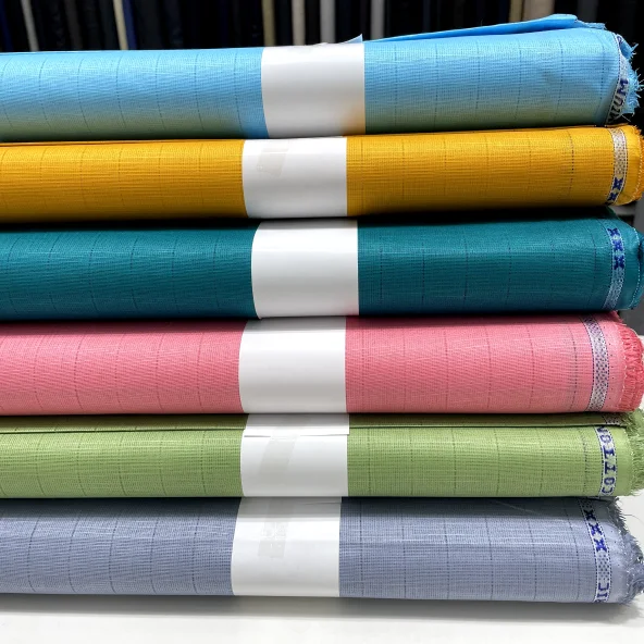 Ultra Stripes Stiff finish 100% Cotton Shirting Fabric