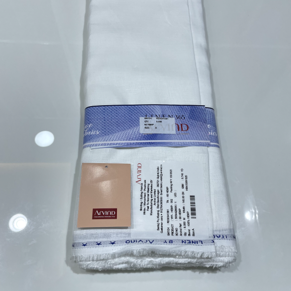 100% White Linen