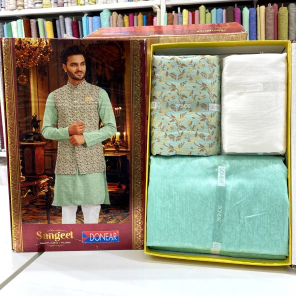 Wedding Special Modi Jacket Kurta & Pajama Combo Set