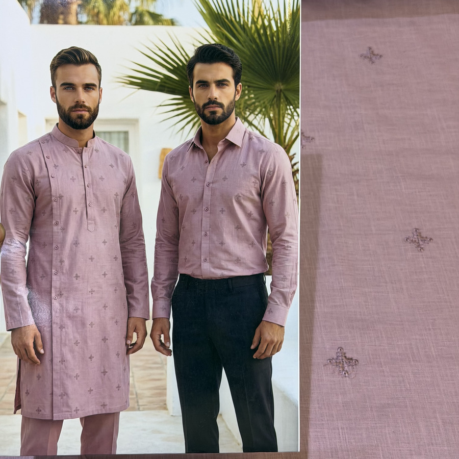 Linen colour embroidery